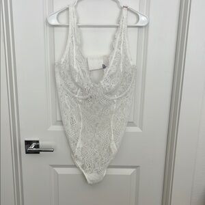 Savage X Fenty White Lace Bodysuit
